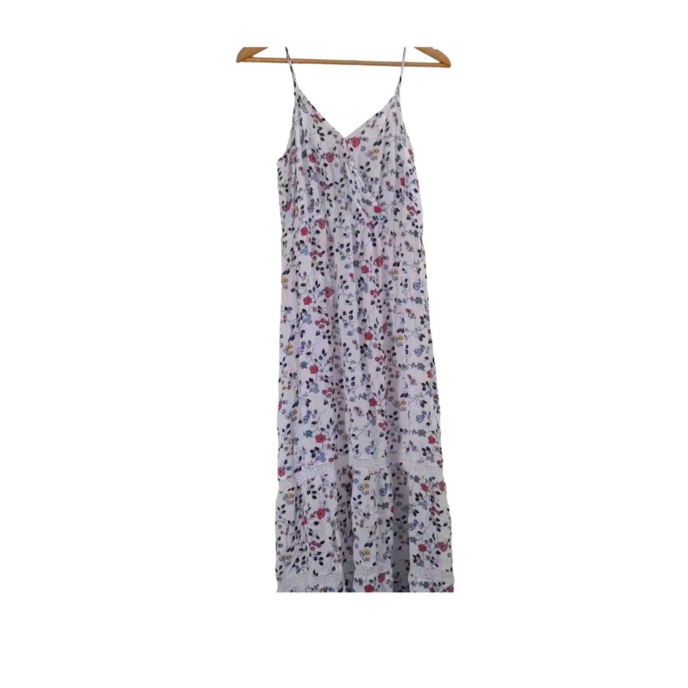 Beautiful LOFT BEACH sundress - size Medium. White with beautiful floral print!